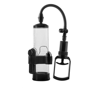 Прозрачная вакуумная помпа с вибрацией Vibrating Penis Pump Dream Toys (черный; прозрачный) 