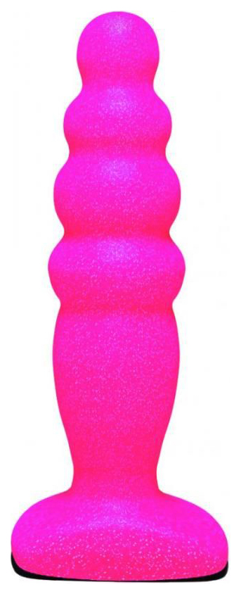 Розовый анальный стимулятор Small Bubble Plug 11 см Lola Toys 