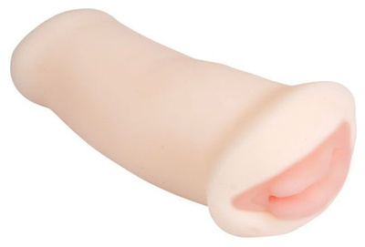 Вибрирующий мастурбатор-вагина с нежными губками Lily 18 см Baile (бежевый) 