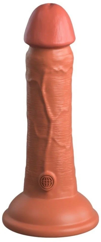 Фаллоимитатор Pipedream 6 Vibrating Silicone Dual Density Cock цвета карамели 17,8 см (коричневый) 