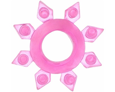 Эрекционное кольцо-звезда ToyFa гелевое розовое (розовый) 