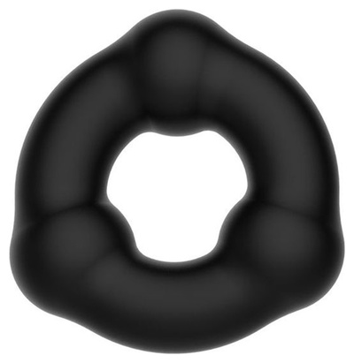 Эрекционное кольцо Baile с 3 шариками черный 