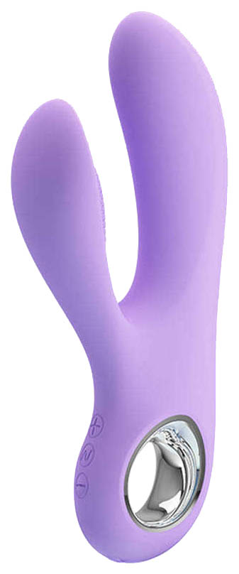 Сиреневый вибратор с клиторальным отростком Canrol 17,1 см Baile (фиолетовый) 