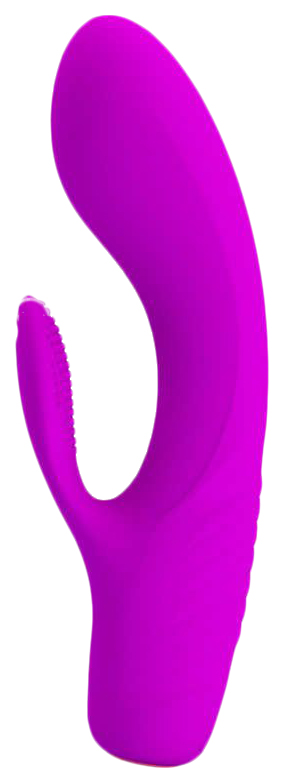 Лиловый вибратор с клиторальным отростком Tim 15 5 см Baile (фиолетовый) 