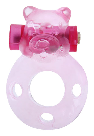 Эрекционное кольцо Baile pink bear 3,5 см (розовый) 