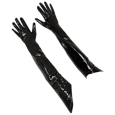 Перчатки Black Level лаковые, черные, р-р S-M 3488-03 (черный) 