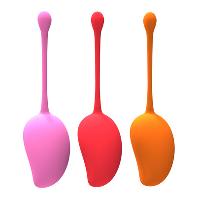 Набор Dream Toys KEGEL EXERCISE SET из 3 вагинальных шариков, разноцветный (фиолетовый; розовый; оранжевый) 