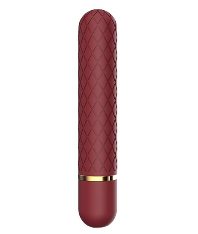 Мини-вибратор Dream Toys Lizzy с ромбовидным рельефом бордовый 12,7 см (красный) 