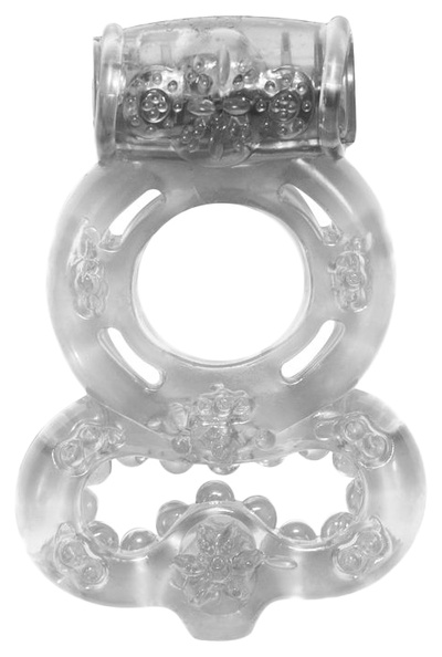 Эрекционное кольцо Lola Toys Treadle c вибропулей 7 см (прозрачный) 