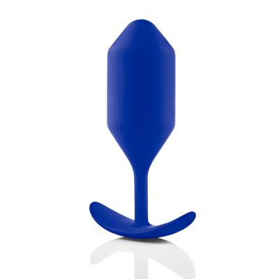 Профессиональная пробка B-vibe Snug Plug 4, для ношения, синяя (синий) 