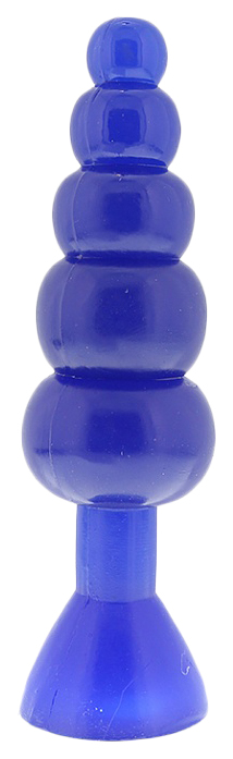 Большая гибкая анальная ёлочка 20,3 см NMC (синий) 