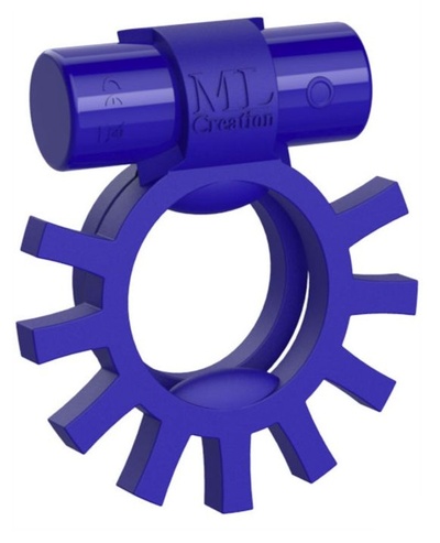 Синее перезаряжаемое эрекционное виброкольцо Super Ring ML Creation ML39 (синий) 