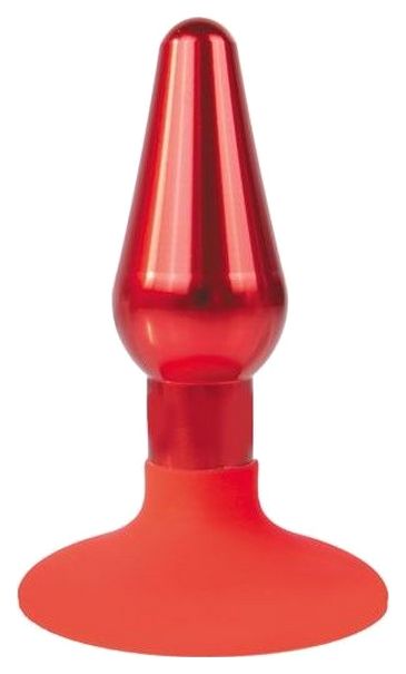 Красная конусовидная анальная пробка 9 см Bior toys (красный) 