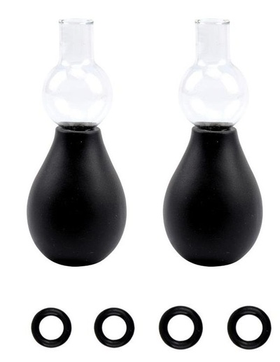 Вакуумные помпы на соски для мужчин DreamToys NIPPLE SUCKER SET черные Dream Toys (черный) 