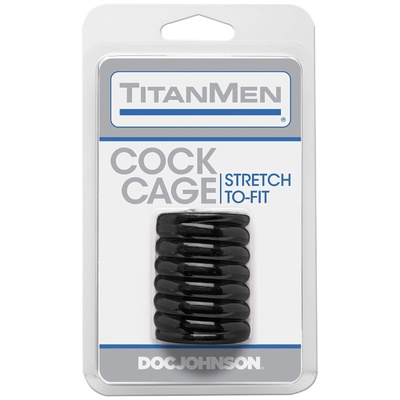 Насадка на член Doc Johnson Titanmen Tools Cock Cage, черная (Черный) 