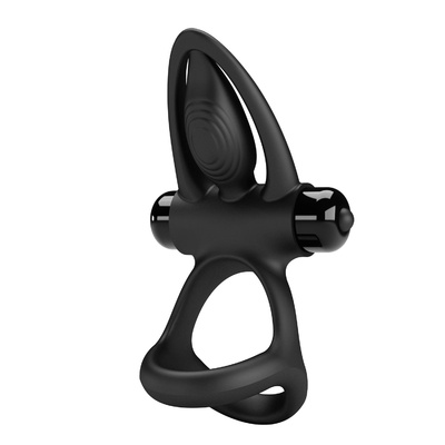 Эрекционное виброкольцо Baile Vibration Cock Ring, черное (черный) 