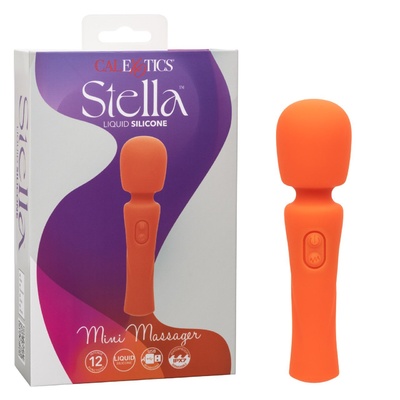 Вибромассажер California Exotic Novelties Stella Liquid Silicone Mini Massager (оранжевый) 