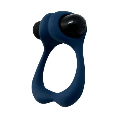 Эрекционное кольцо Adrien Lastic с вибрацией, синее Nutty (синий) 