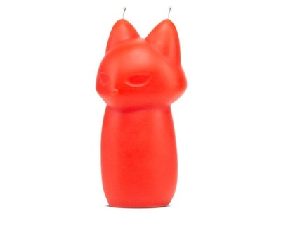 Красная БДСМ-свеча в форме злой кошки Fox Drip Candle Blush Novelties 