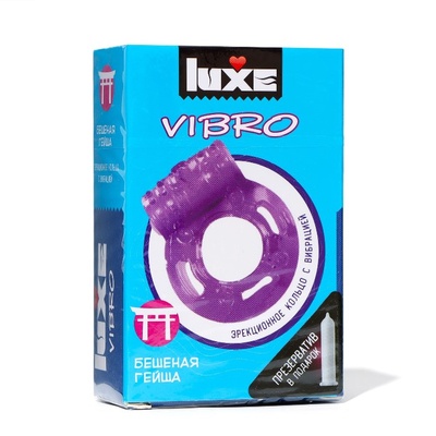 Виброкольцо LUXE Vibro Бешеная Гейша, фиолетовое (фиолетовый) 