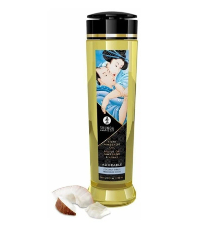 Массажное масло для тела Adorable с ароматом кокоса - 240 мл. Shunga 
