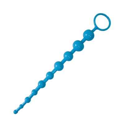 Стимулятор анальный цепочка anal stimulator от erowoman-eroman, 26 см (голубой) 