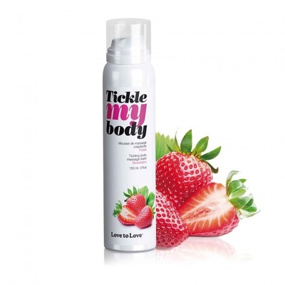 Массажная пенка Love To Love Tickle My Body Strawberry с ароматом клубники 150 мл 