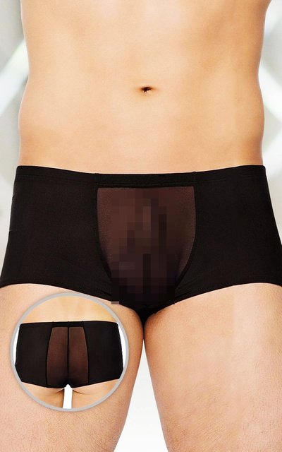 Шорты мужские с прозрачными вставками SoftLine Collection, черный, XL 4505 