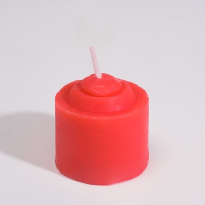 Красная свеча для БДСМ «Роза» из низкотемпературного воска Сима-Ленд (красный) 
