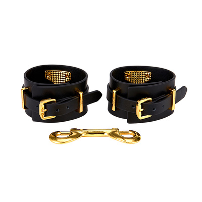 Браслеты-наручники для ног с фиксатором из премиальной итальянской кожи, S-M size UPKO 