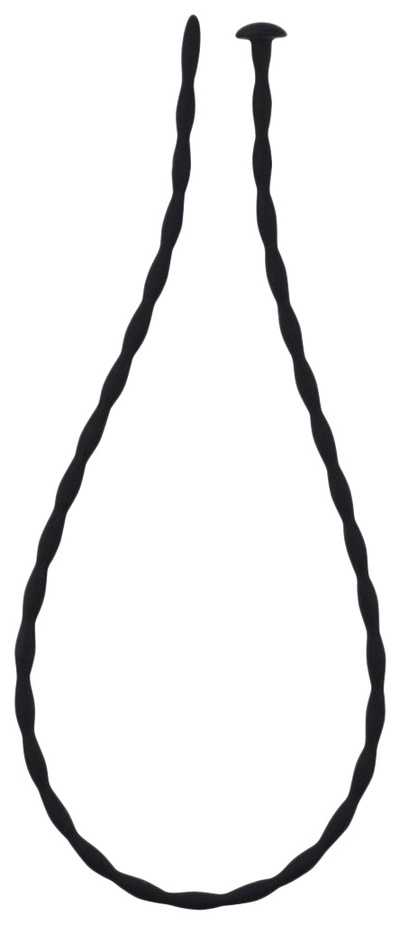 Уретральный массажер wavy urethral plug medium, 30 см Lola Toys (черный) 