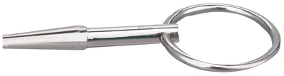 Уретральный металлический стимулятор с ограничителем-кольцом Bior toys (серебристый) 