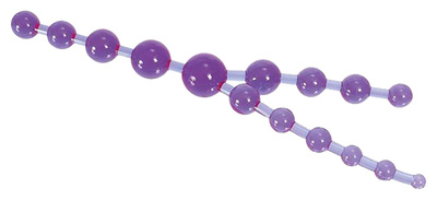 Цепочка фиолетовых анальных шариков Seven Creations (фиолетовый) 