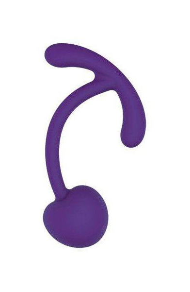 Фиолетовый вагинальный шарик с ограничителем Bior toys Sweet toys soft silicone 1 