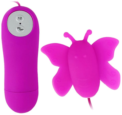 Силиконовая бабочка Mini Love Egg для массажа клитора Baile (розовый) 