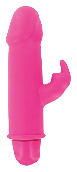 Розовый вибратор с зайчиком у основания RABBIT CRAZY HARE 15,5 см Toyz4lovers 