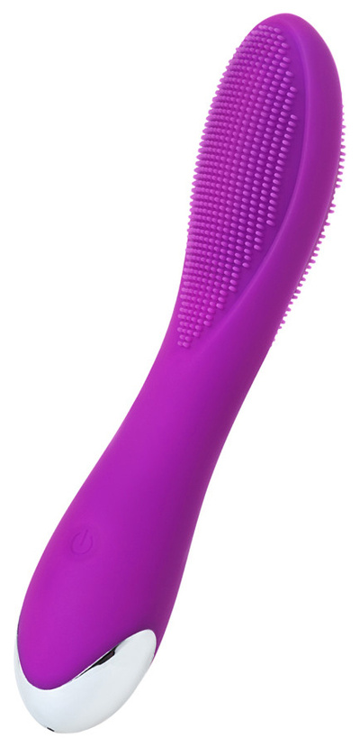Фиолетовый вибратор с ресничками JOS DESI 18,5 см 