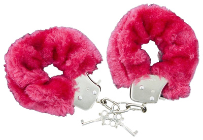 Наручники Blush Novelties Furry Handcuffs меховые с ключиками красный 
