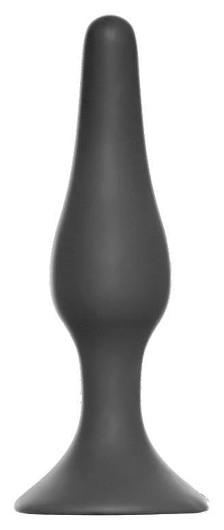 Темно-серая анальная пробка Slim Anal Plug Large 12,5 см Lola Toys (серый) 