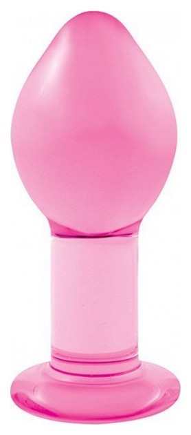 Большая розовая стеклянная анальная пробка CRYSTAL PLUG 10 см NS Novelties (розовый) 