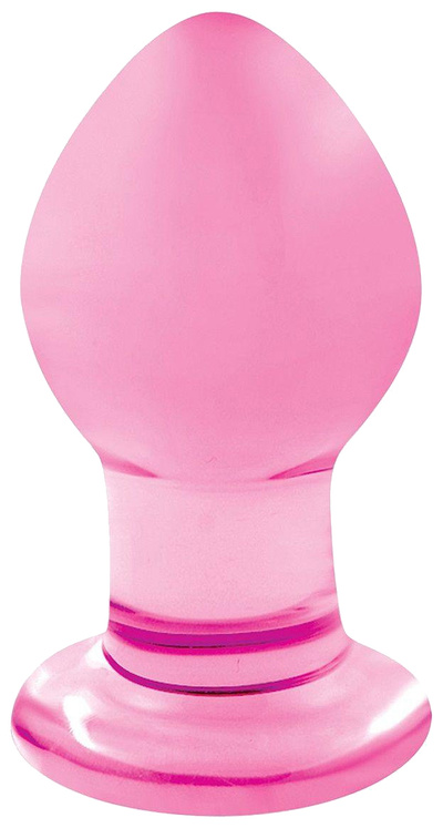 Малая розовая стеклянная анальная пробка Crystal Small 6,2 см NS Novelties (розовый) 