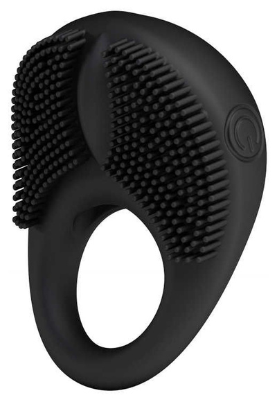 Эрекционное кольцо Baile с щетинками (черный) 