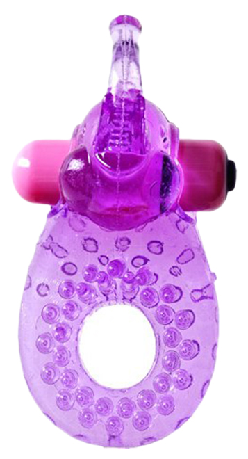 Эрекционное кольцо Sextoy с клиторальным стимулятором фиолетовый 