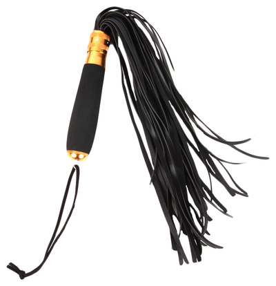 Флоггер Notabu с черно-золотистой металлической ручкой 45 см черный NTB-80459 