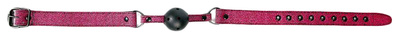 Кляп-шар Erokay EK-3302 пластиковый на розовых ремешках черный EK-3302 розовый (черный; розовый) 