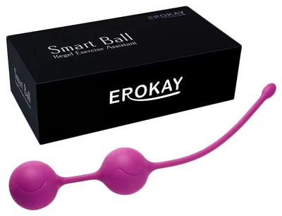 Розовые металлические шарики с хвостиком в силиконовой оболочке Erokay EK-1702 (розовый) 