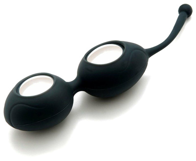 Черные вагинальные шарики со смещенным центром тяжести Fifty Shades of Grey Silicone Ben Wa Balls (черный) 