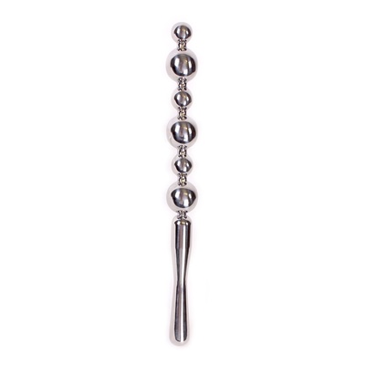 Анальная цепочка на удобной ручке anal stick размер l o-products, 30 см (серебристый) 
