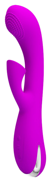 Вибромассажер prettylove willie с вакуумным клиторальным отростком 20 см Baile (фиолетовый) 