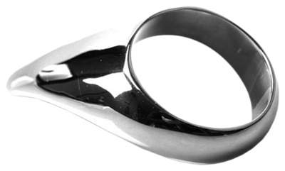 Эрекционное кольцо O-Products Teardrop Cockring металл 55 мм (серебристый) 
